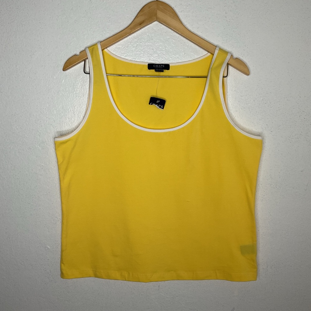 Vintage Champs Buttery Yellow Preppy Tank Top Collegiate Athletic Style Size L
